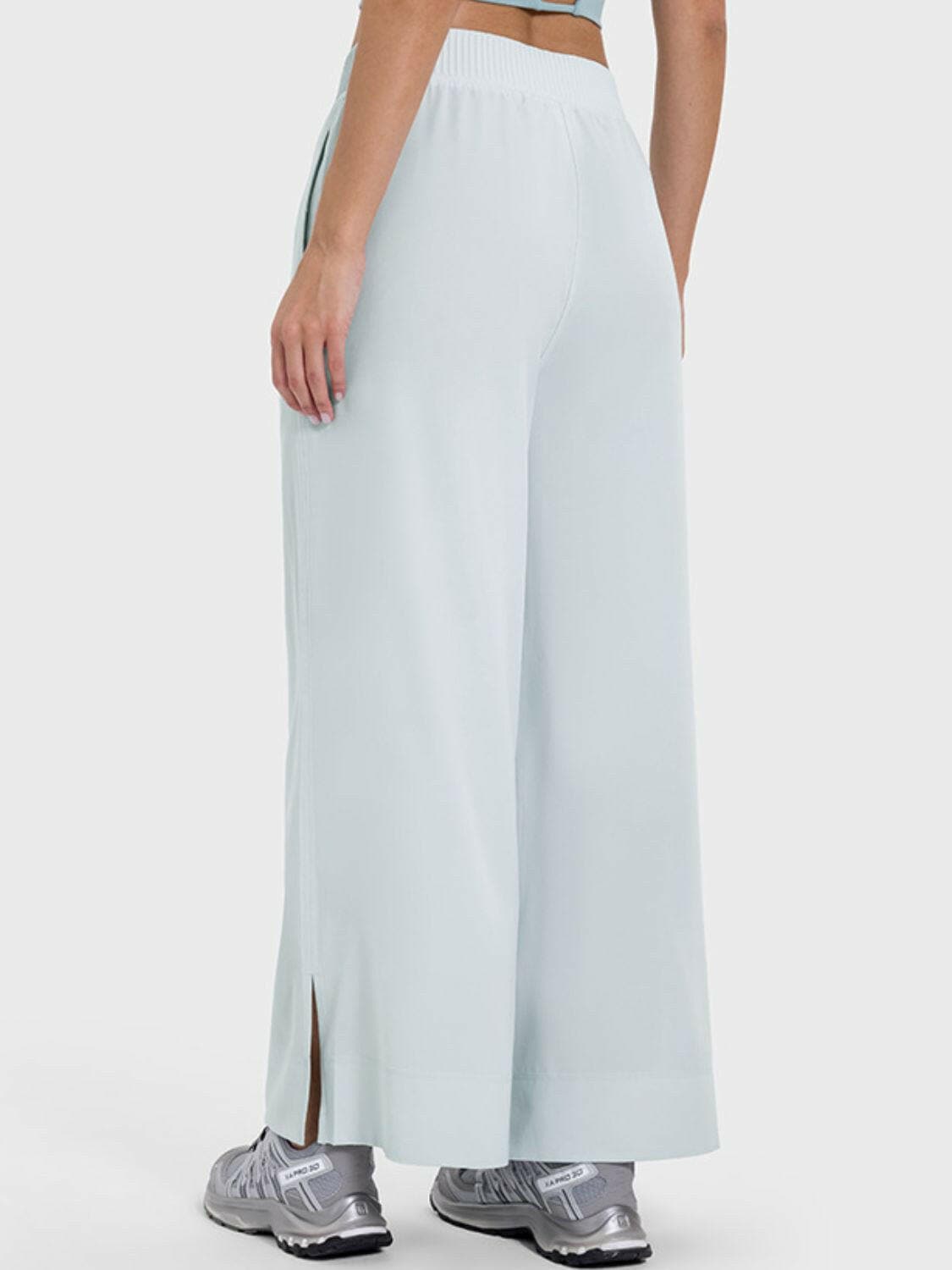 Slit Wide Leg Active Pants.