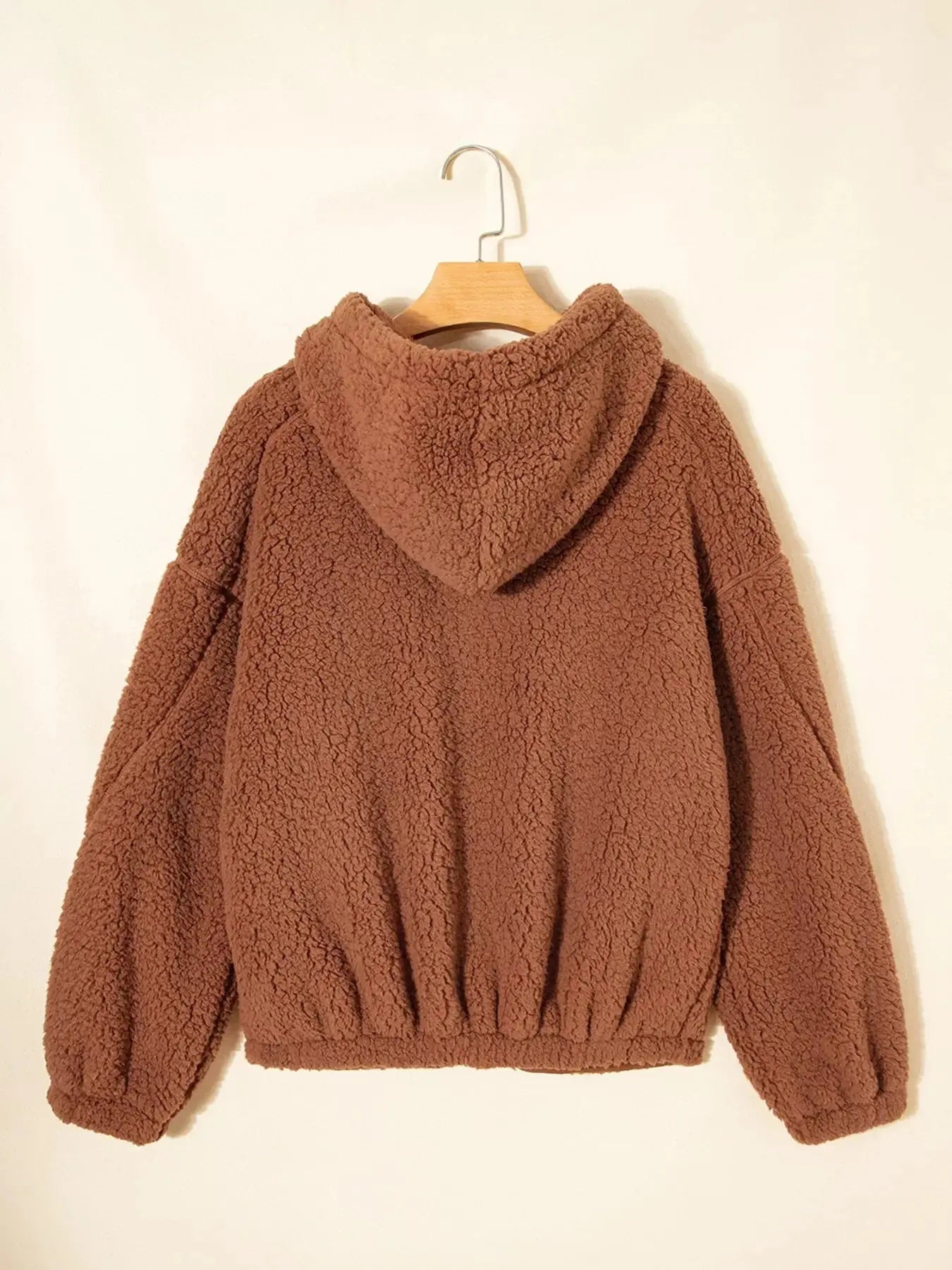 Zip Up Hooded Sherpa Jacket Simply Love