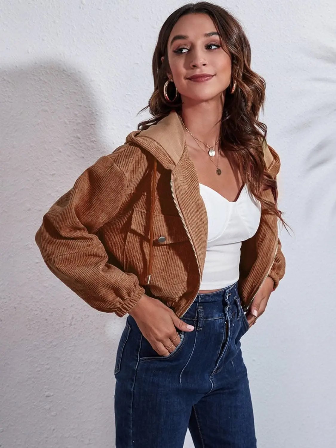 Cozy hooded jacket with pockets - Love Salve 