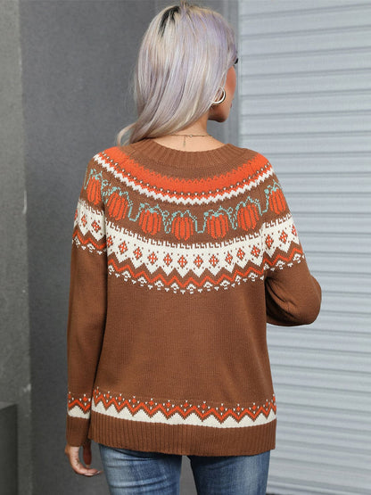 Geometric angel wings long sleeve sweater