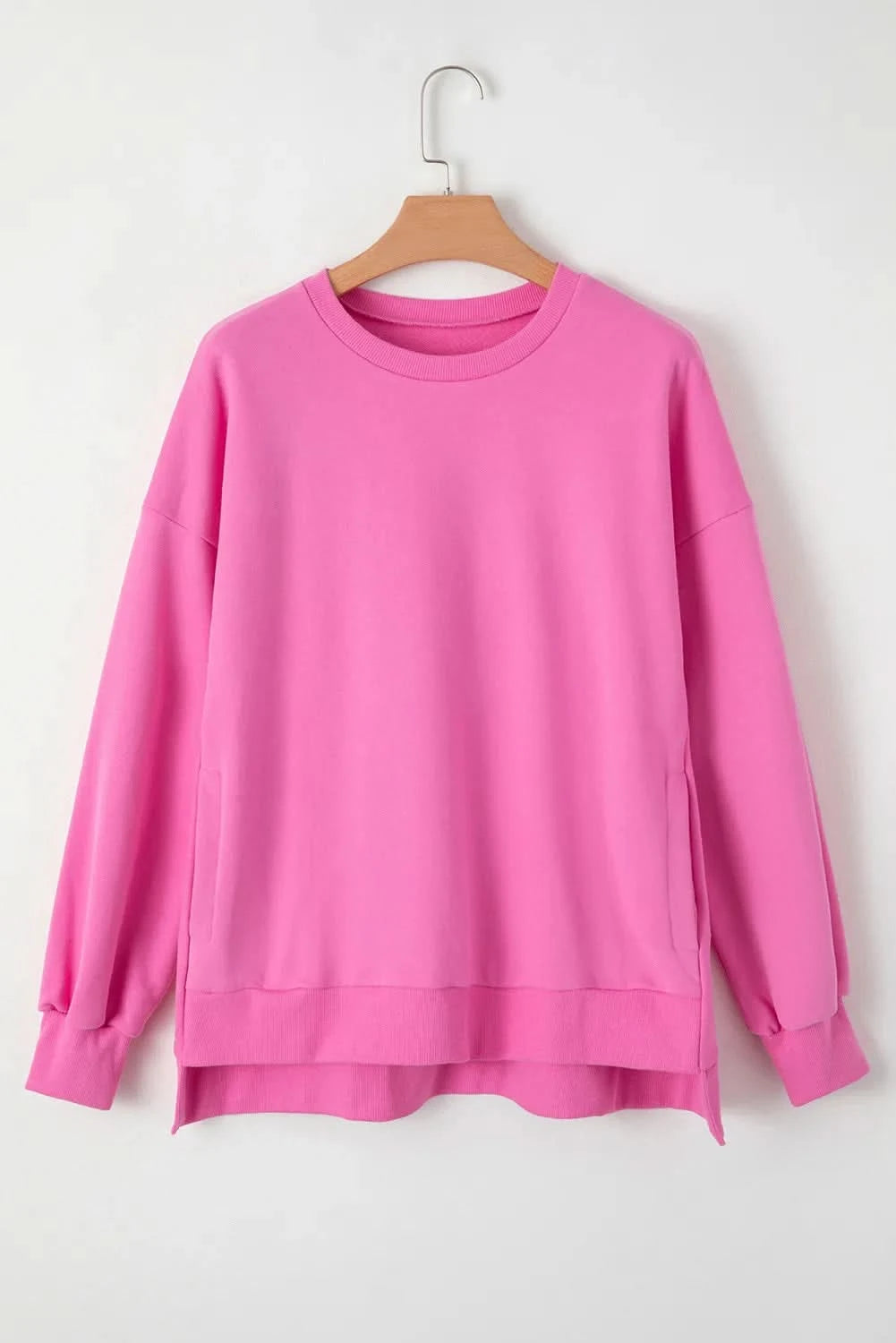 Chic high-low pocket sweatshirt