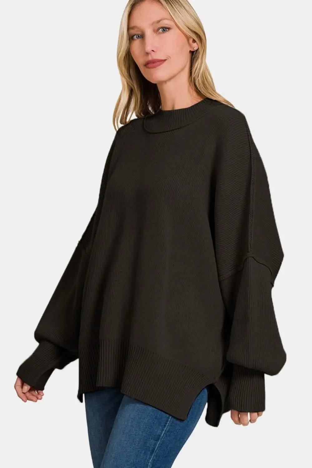 Zenana cozy oversized sweater - Love Salve 