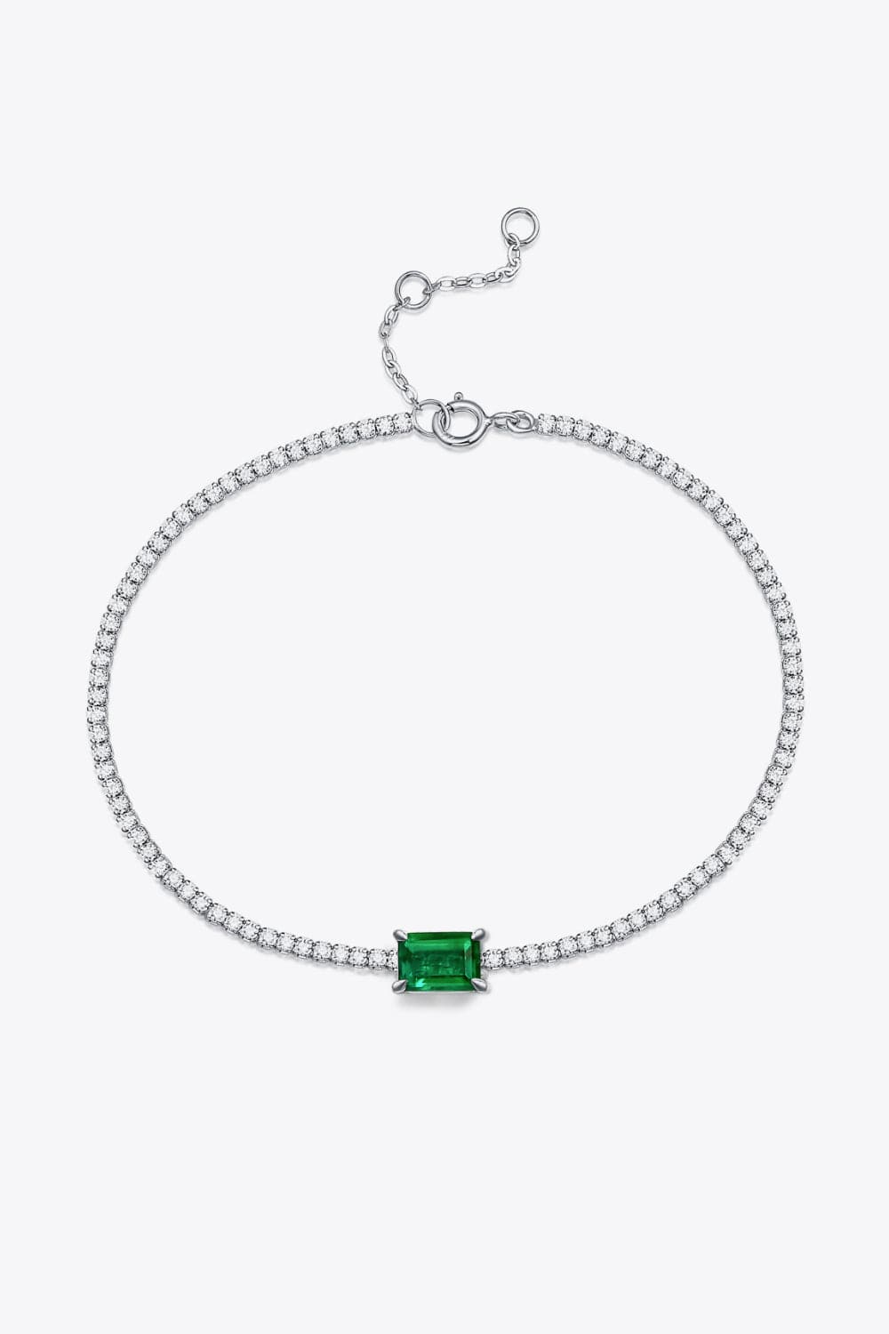 Adored 1 Carat Lab-Grown Emerald Bracelet.