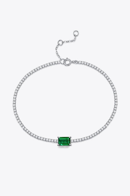 Adored 1 Carat Lab-Grown Emerald Bracelet.