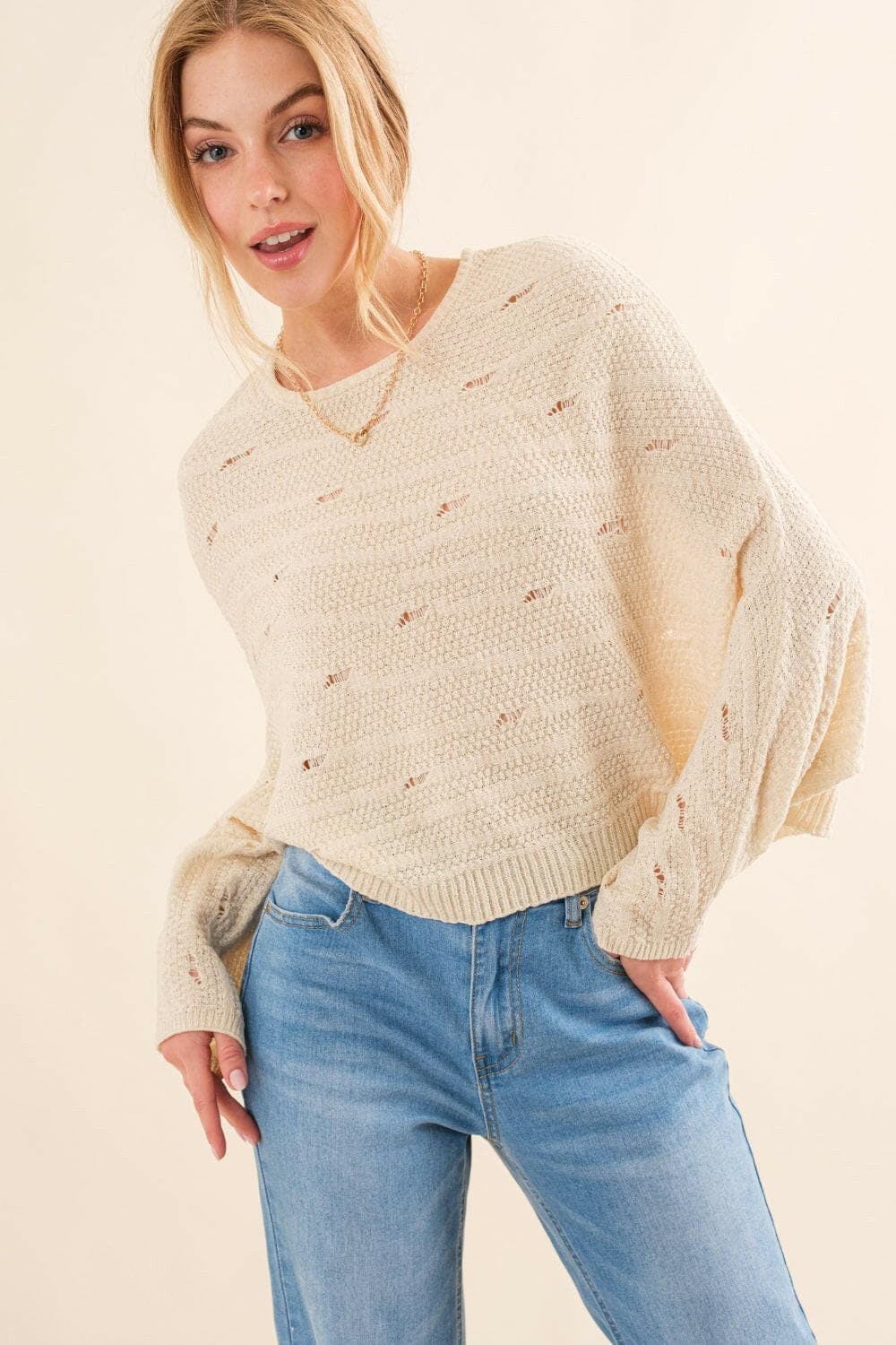 And The Why Dolman Sleeves SweaterStay Cozy and Stylish with the And The Why Dolman Sleeves Sweater
 The And The Why Dolman Sleeves Sweater is the ultimate choice for chic comfort during the chilly sLove Salve Dolman Sleeves Sweaterusa