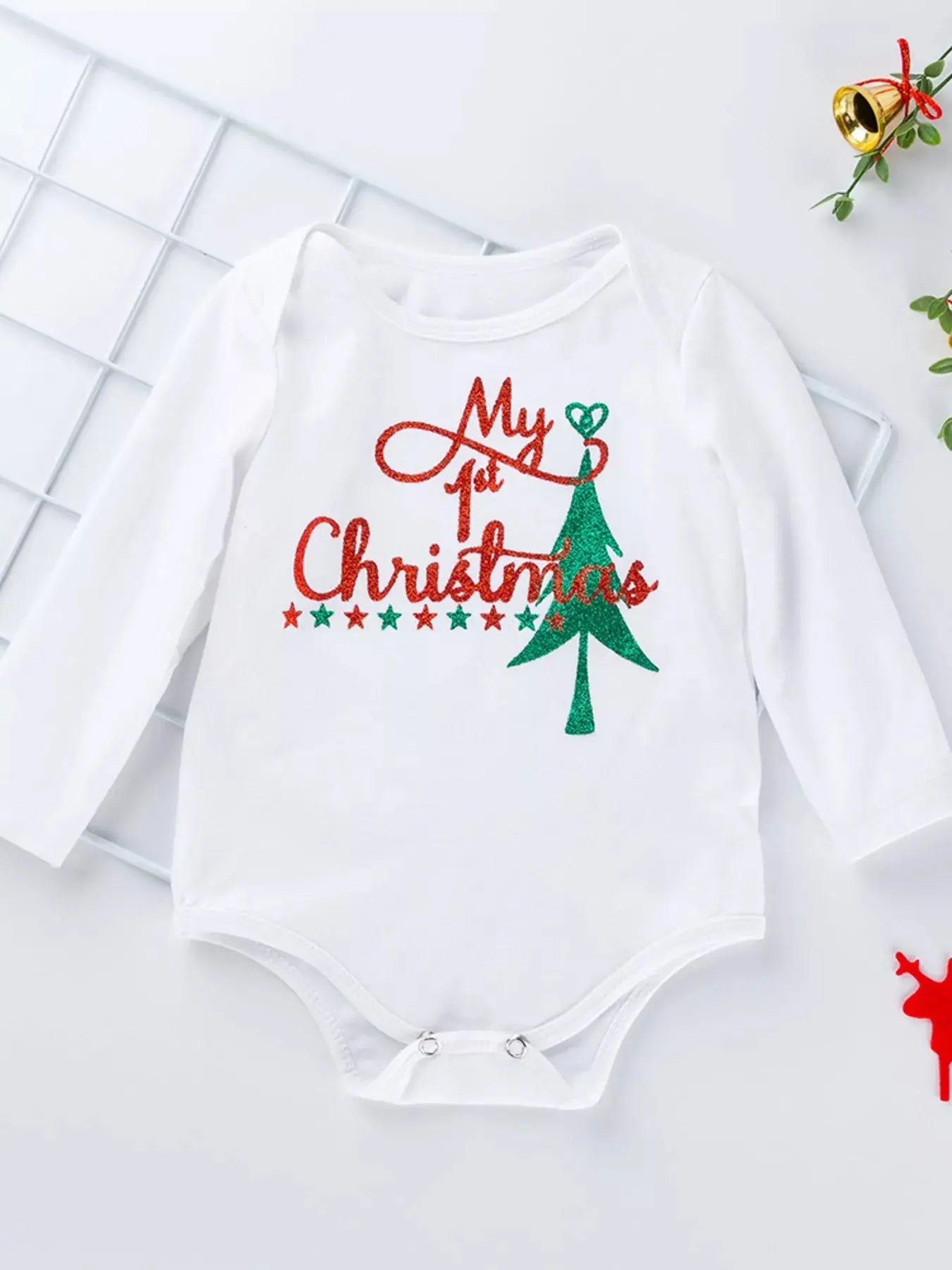 Children's Christmas Santa Baby Outfit Set with Headband Simply Love