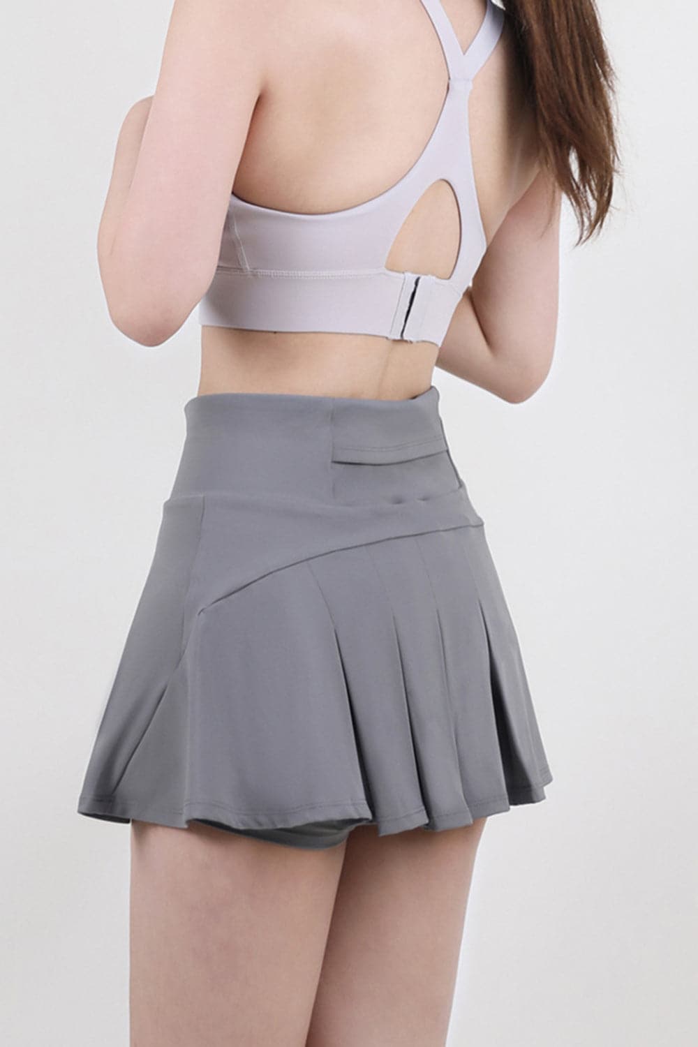 High Waist Pleated Active Skirt.