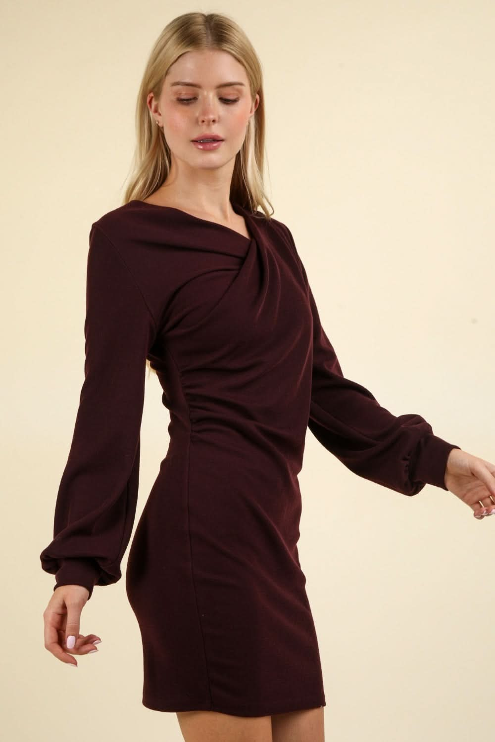 Very J ruched bodycon dress