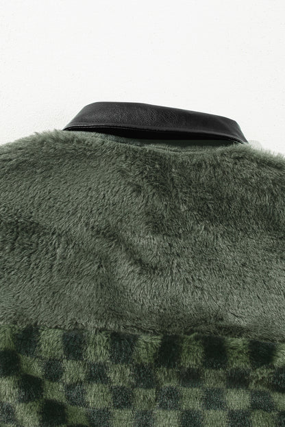 Vineyard green fleece jacket with pockets