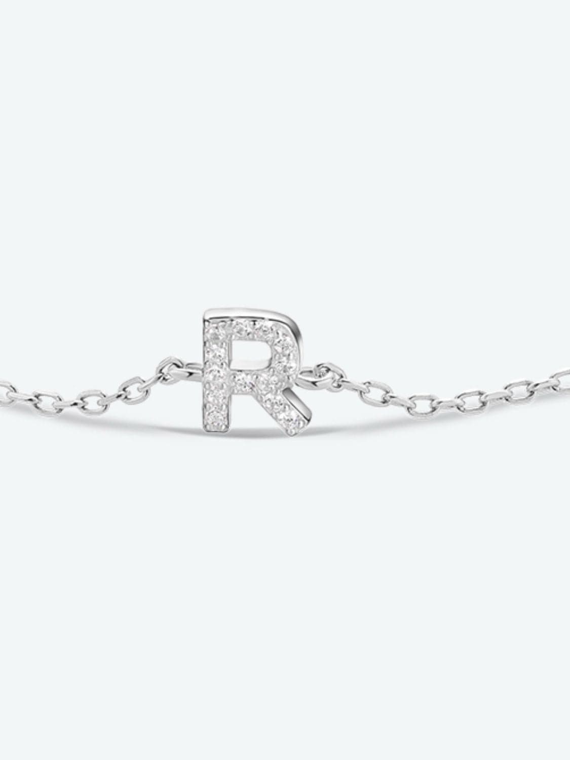 Q To U Zircon 925 Sterling Silver Bracelet.