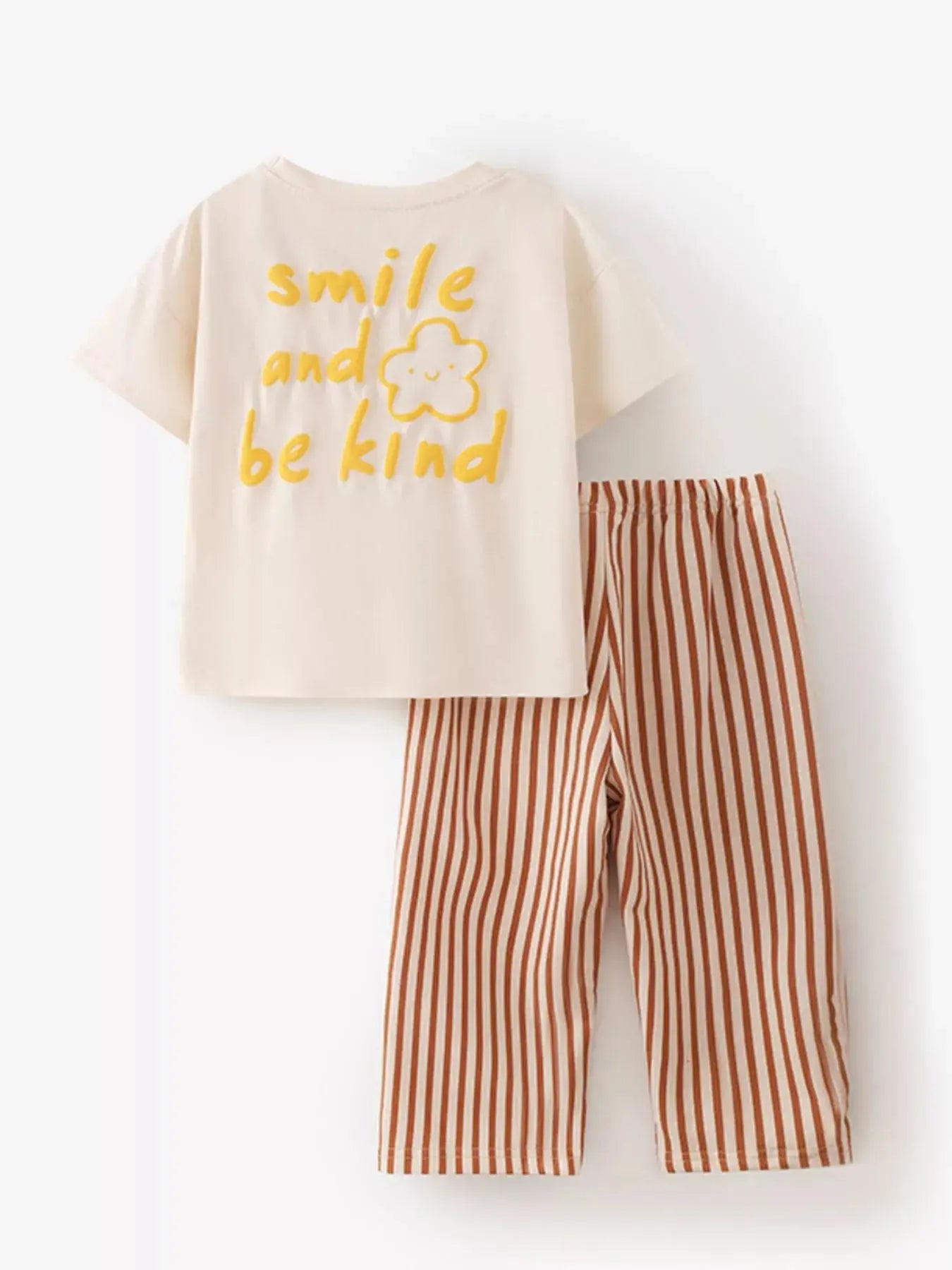 Children's Graphic Tee & Striped Pants Set Simply Love