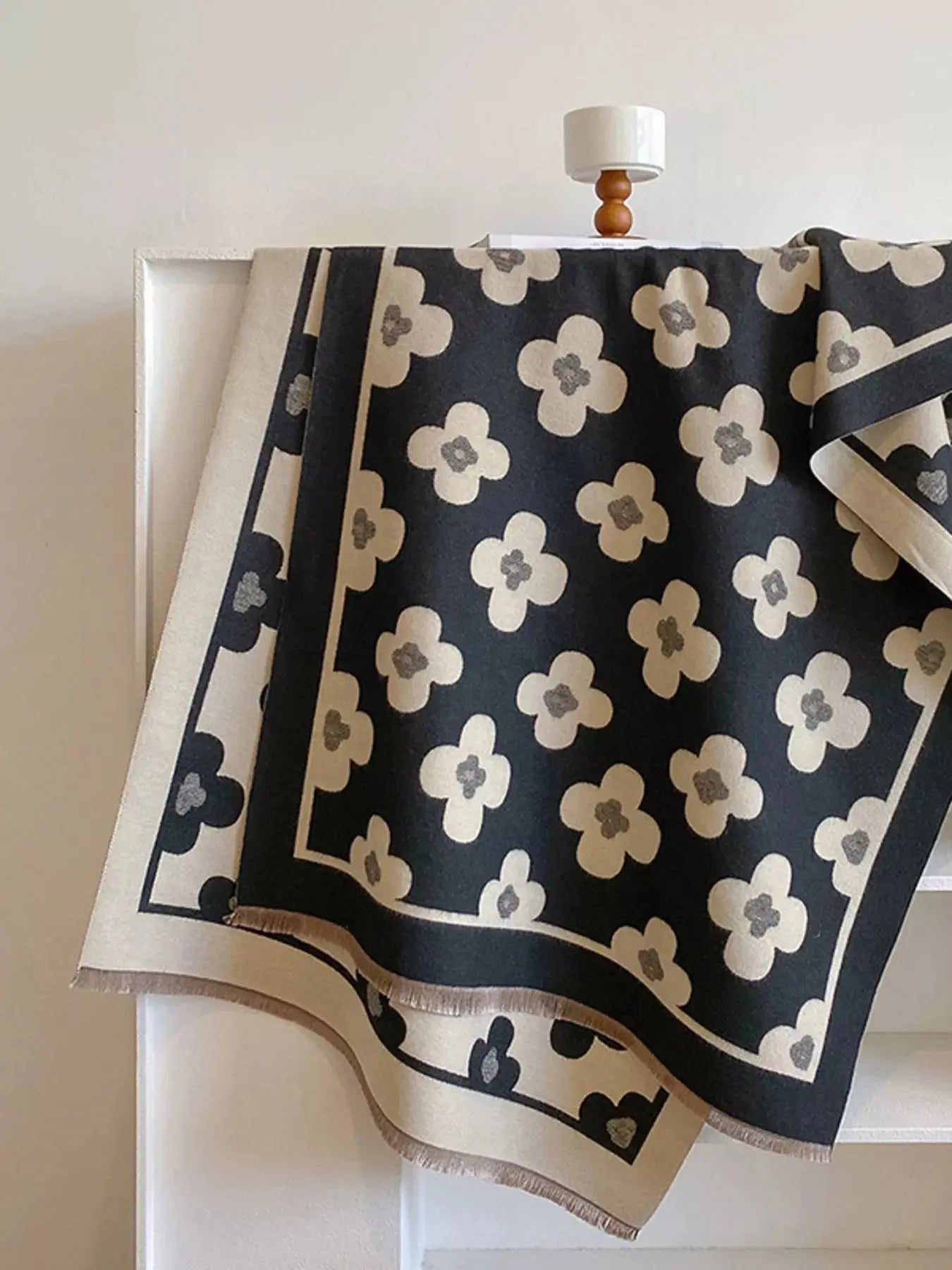 Floral Print Raw Hen Scarf Simply Love