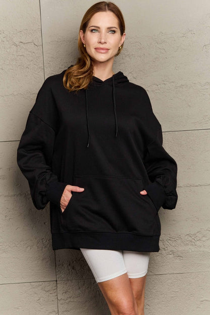 Ultimate comfort long sleeve drawstring hoodie