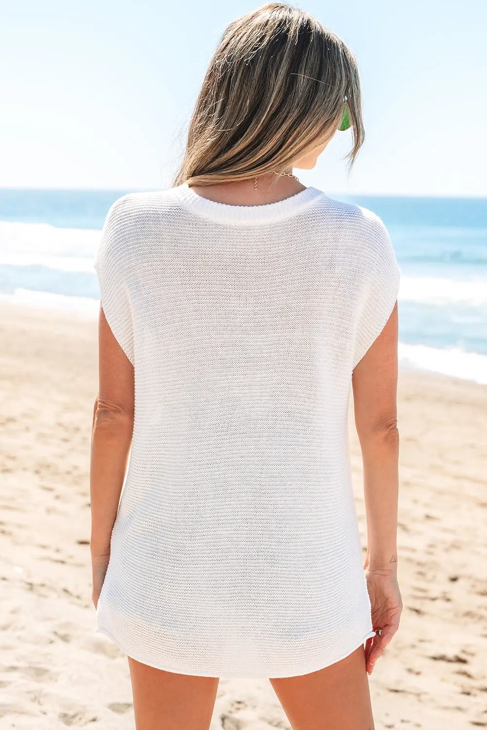 Jemma Sweater Tee With Side Slits - Love Salve 