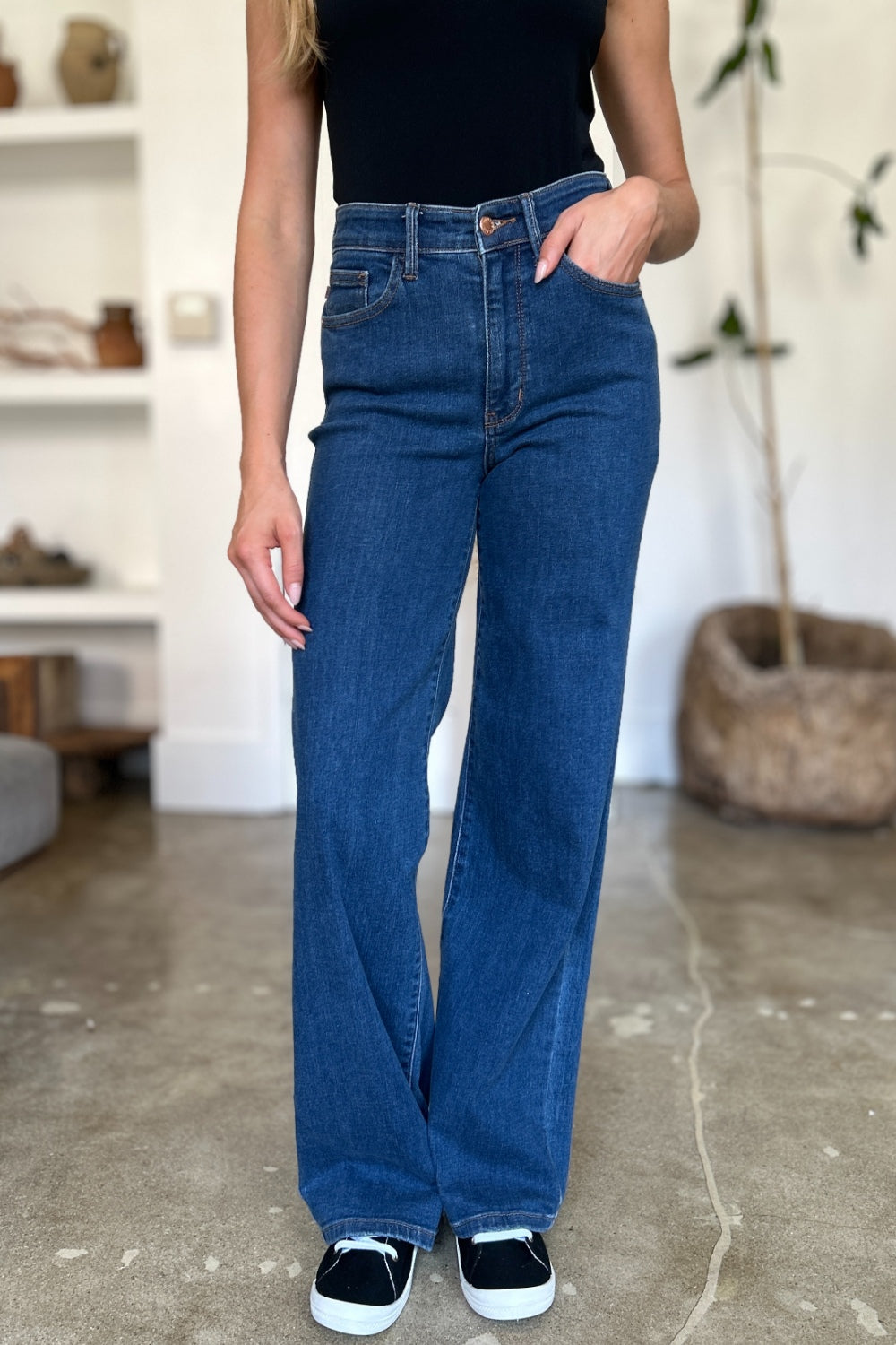 Judy Blue Full Size High Rise Straight Jeans Coco’s Tee Boutique