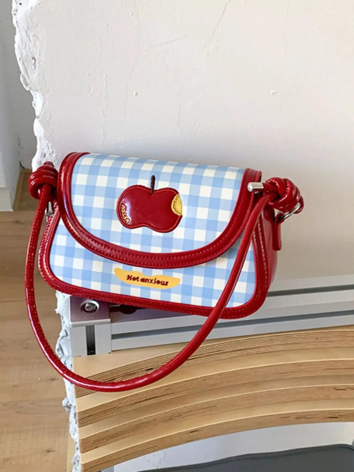 Apple Gingham Shoulder Bag Simply Love