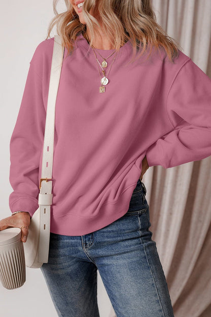 Round Neck Long Sleeve SweatshirtFeatures: Basic style
Sheer: Opaque
Stretch: Slightly stretchy
Material composition: 50% polyester, 50% cotton
Care instructions: Machine wash cold. Tumble dry low.
Love Salve Round Neck Long Sleeve SweatshirtSweatshirts & Hoodies