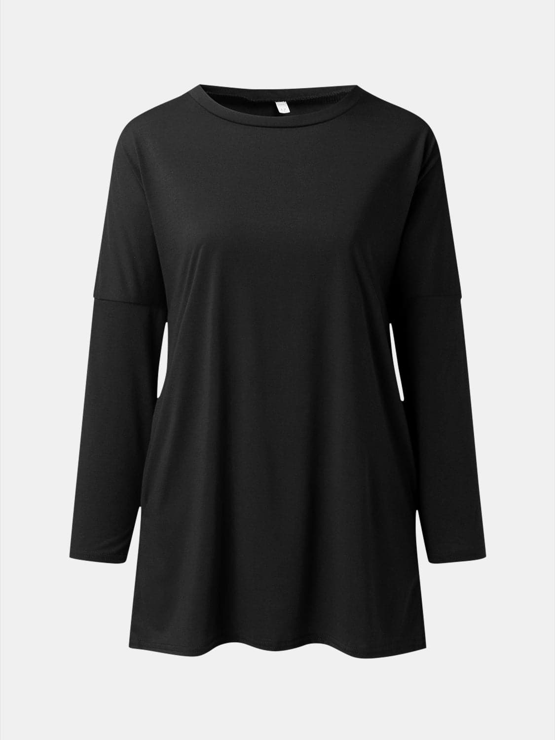 Full Size Round Neck Long Sleeve T-Shirt.