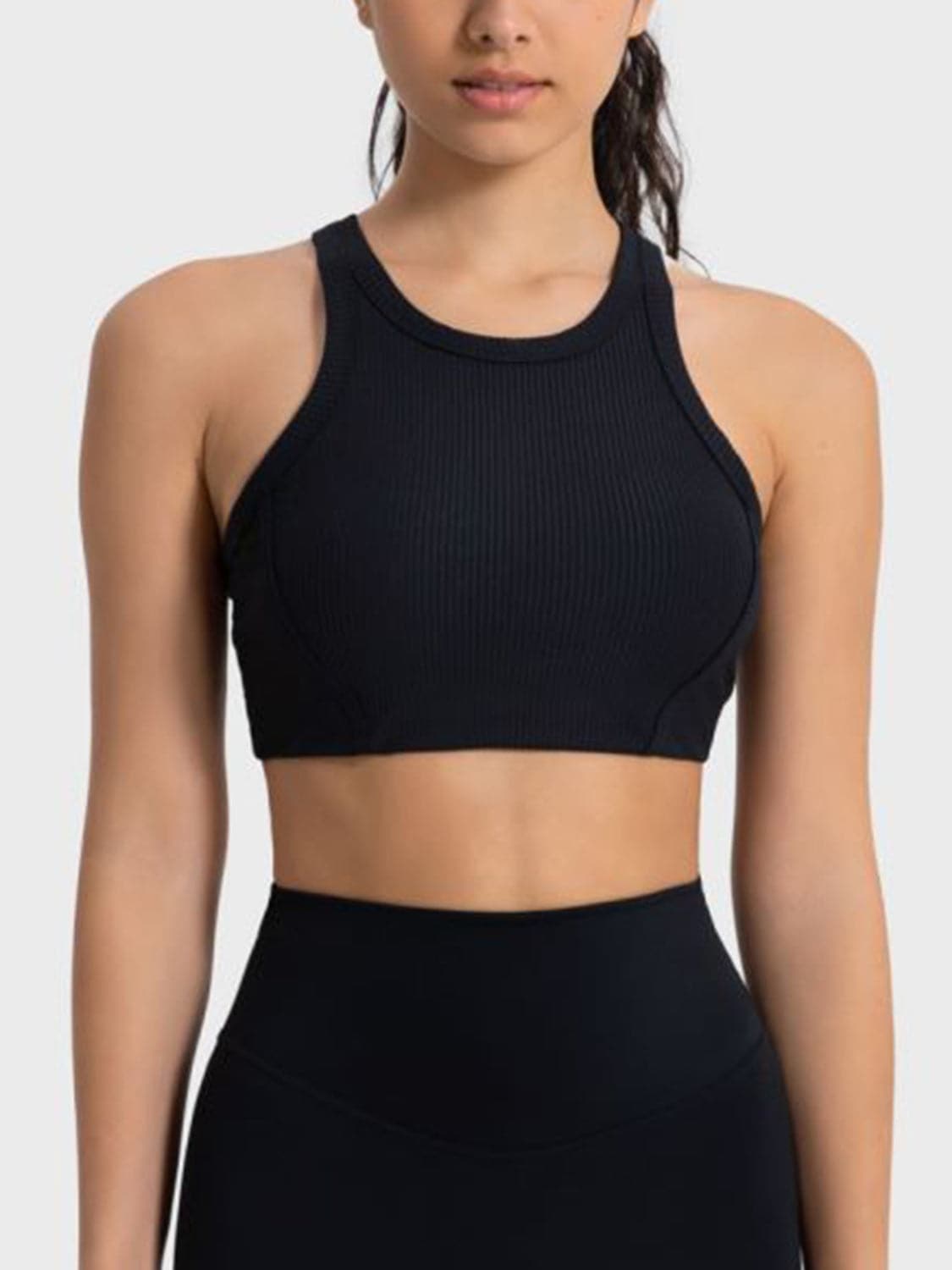 Wide Strap Cropped Sport Tank.