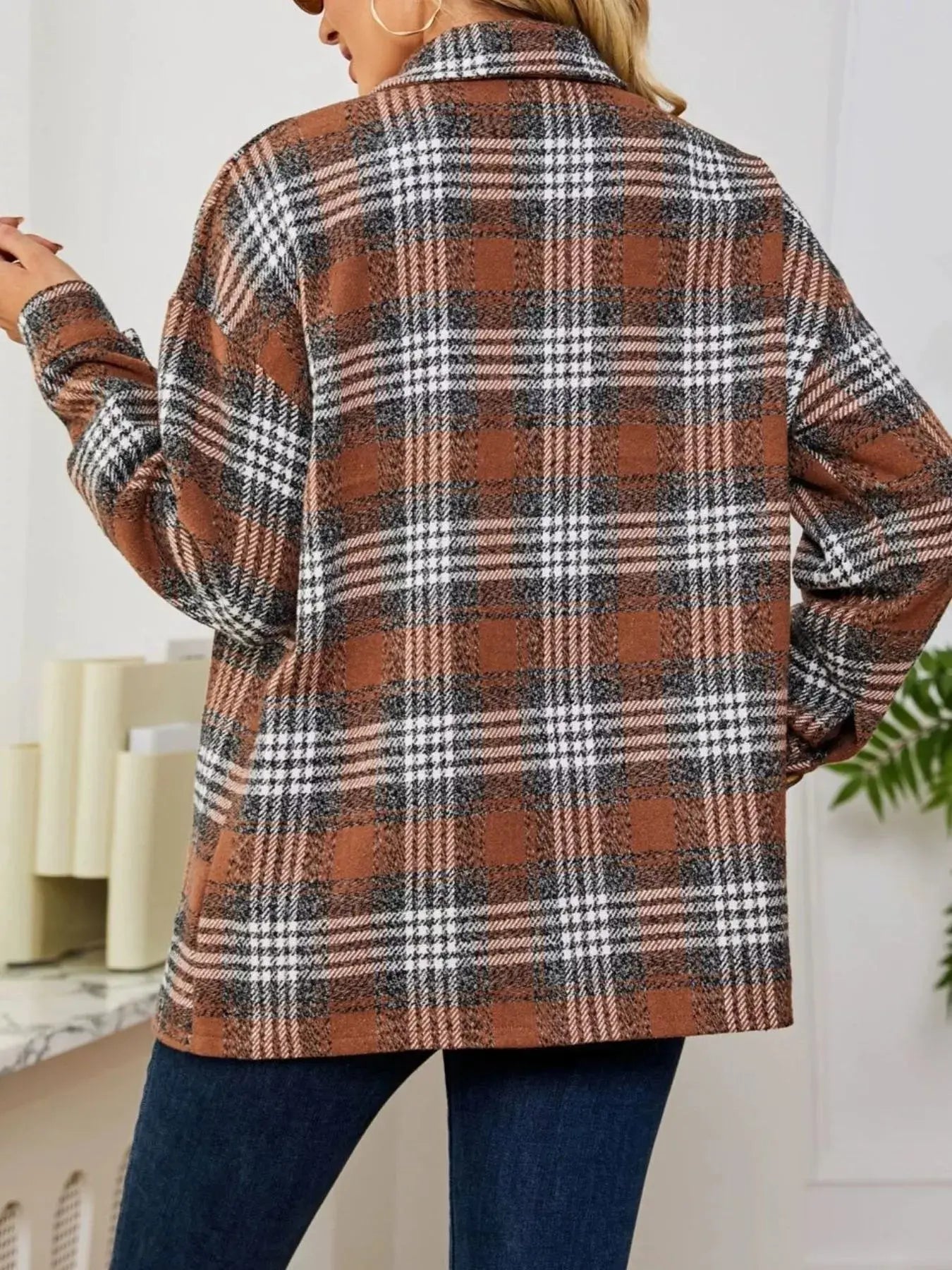 Plaid Button-Up Shirt Simply Love