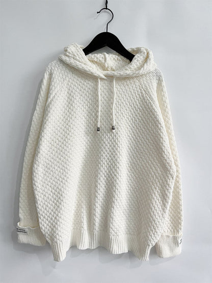 Drawstring Long Sleeve  Hooded Sweater.