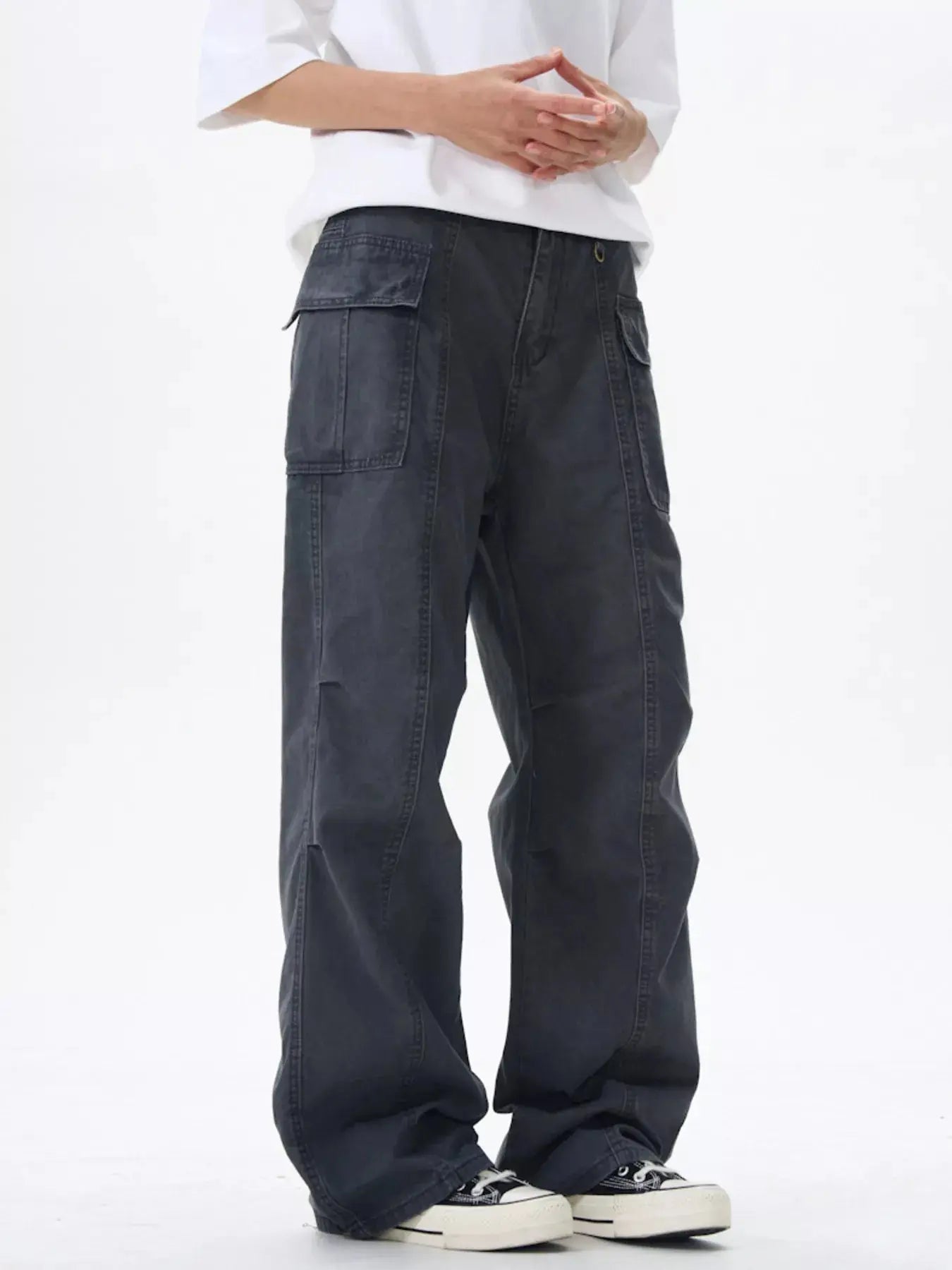 Men's Wide Leg Cargo Pants Simply Love