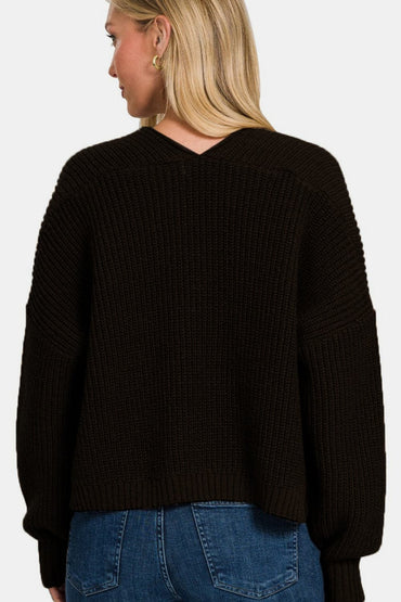 Cozy drop shoulder cardigan for effortless layering