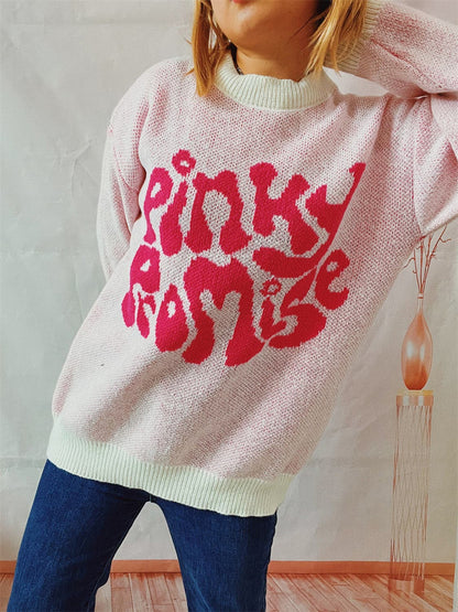 PINKY PROMISE Graphic Sweater.