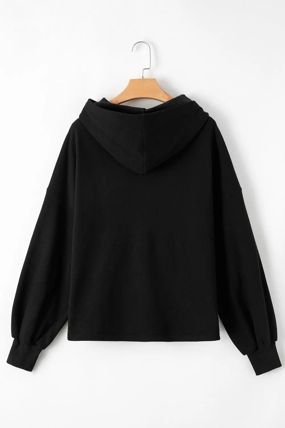 Kate Fleece Lined Half Zipper Hoodie with Kangaroo Pockets - Love Salve 