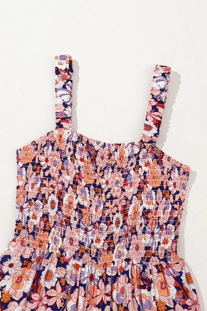 Bloom & Breeze Floral Smocked Jumpsuit