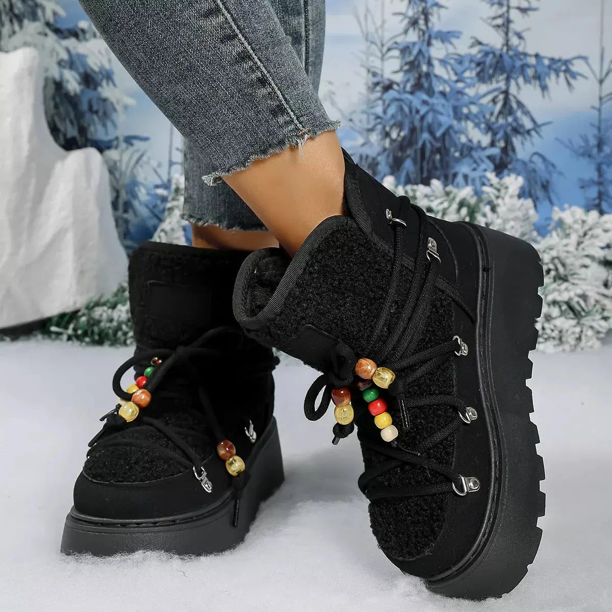 Lace-Up Platform Winter Boots Simply Love