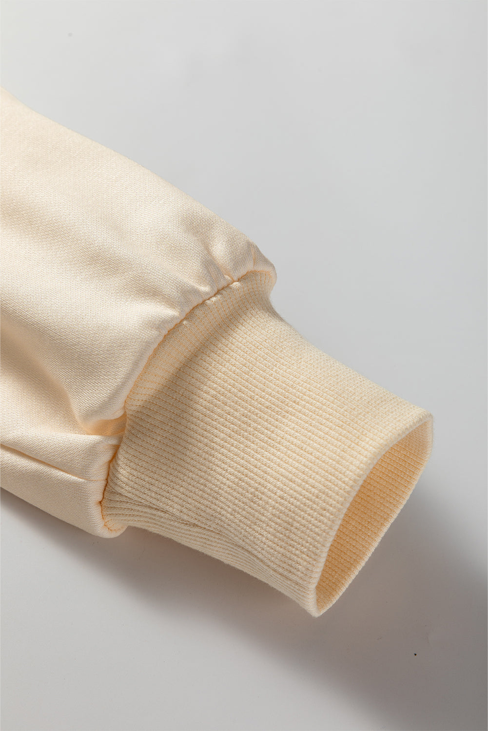 Beige Stripe Puff Sleeve Casual Pullover Sweatshirt For Women Cozy Knit Jumper Everyday Comfort Dear-Lover Dropshipping