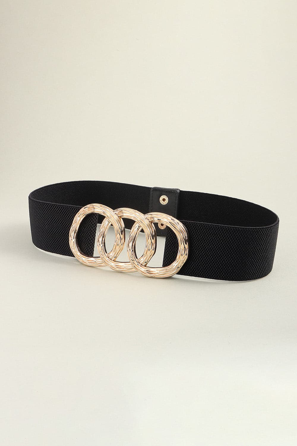 Zinc Alloy Buckle Elastic Wide Belt.