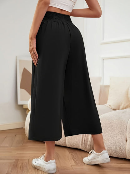 High-Waisted Wide Leg Trousers