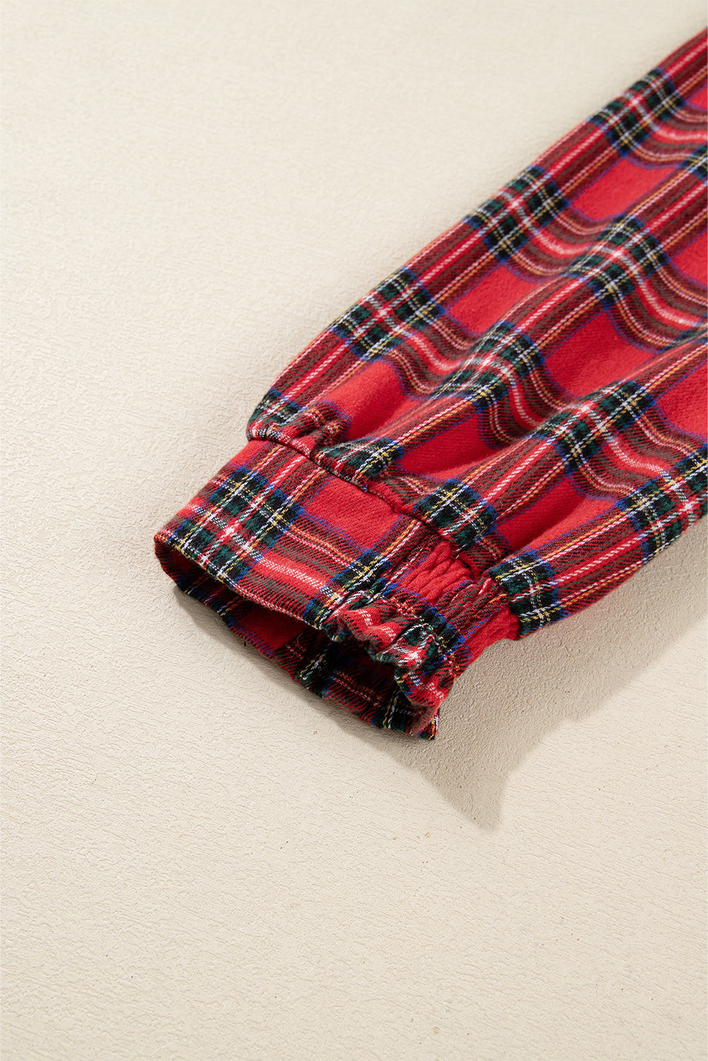 Red Christmas Plaid V Neck Three Fourth Sleeve Tie Waist Ruffle Hem Long Dress For Women Holiday Party Winter Casual Dear-Lover Dropshipping