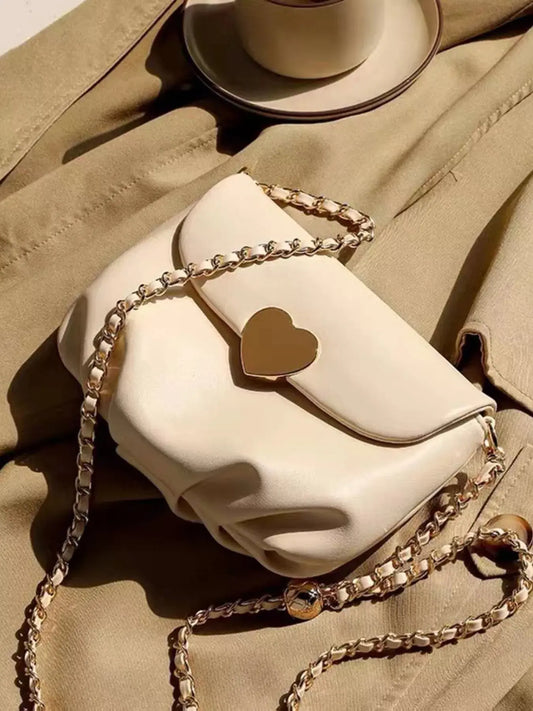 Heart Buckle Chain Crossbody Bag Simply Love