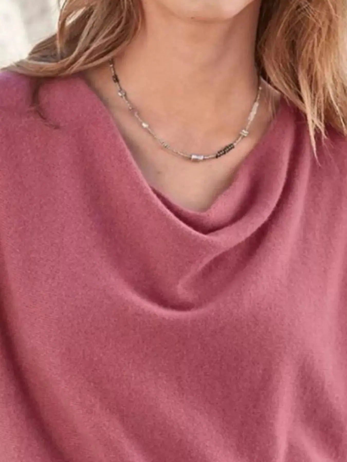 Full Size Cowl Neck Long Sleeve Top Plus Size Simply Love