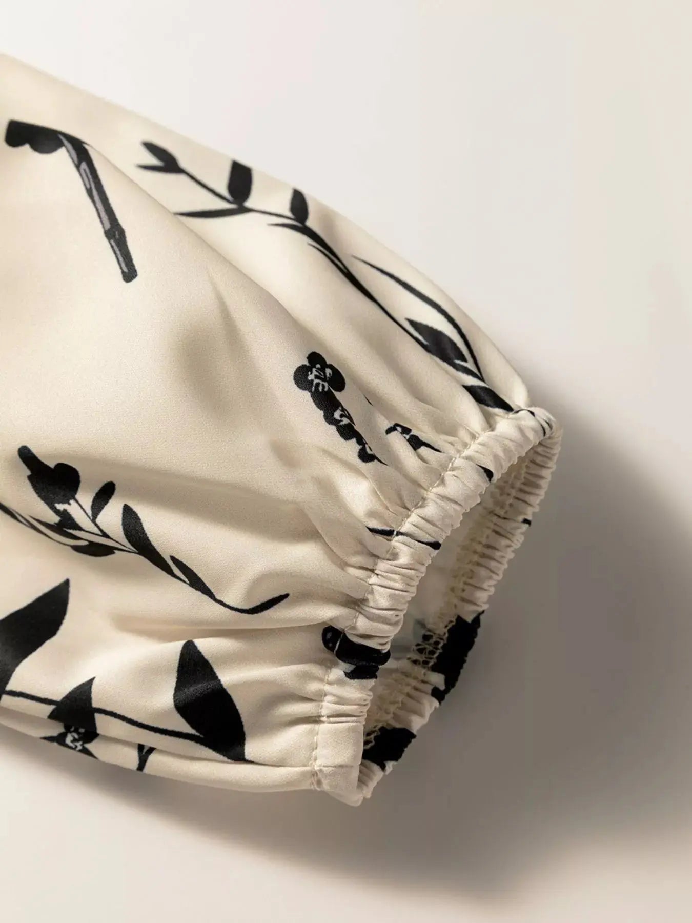 Floral Print Split Neck Long Sleeve Blouse Simply Love