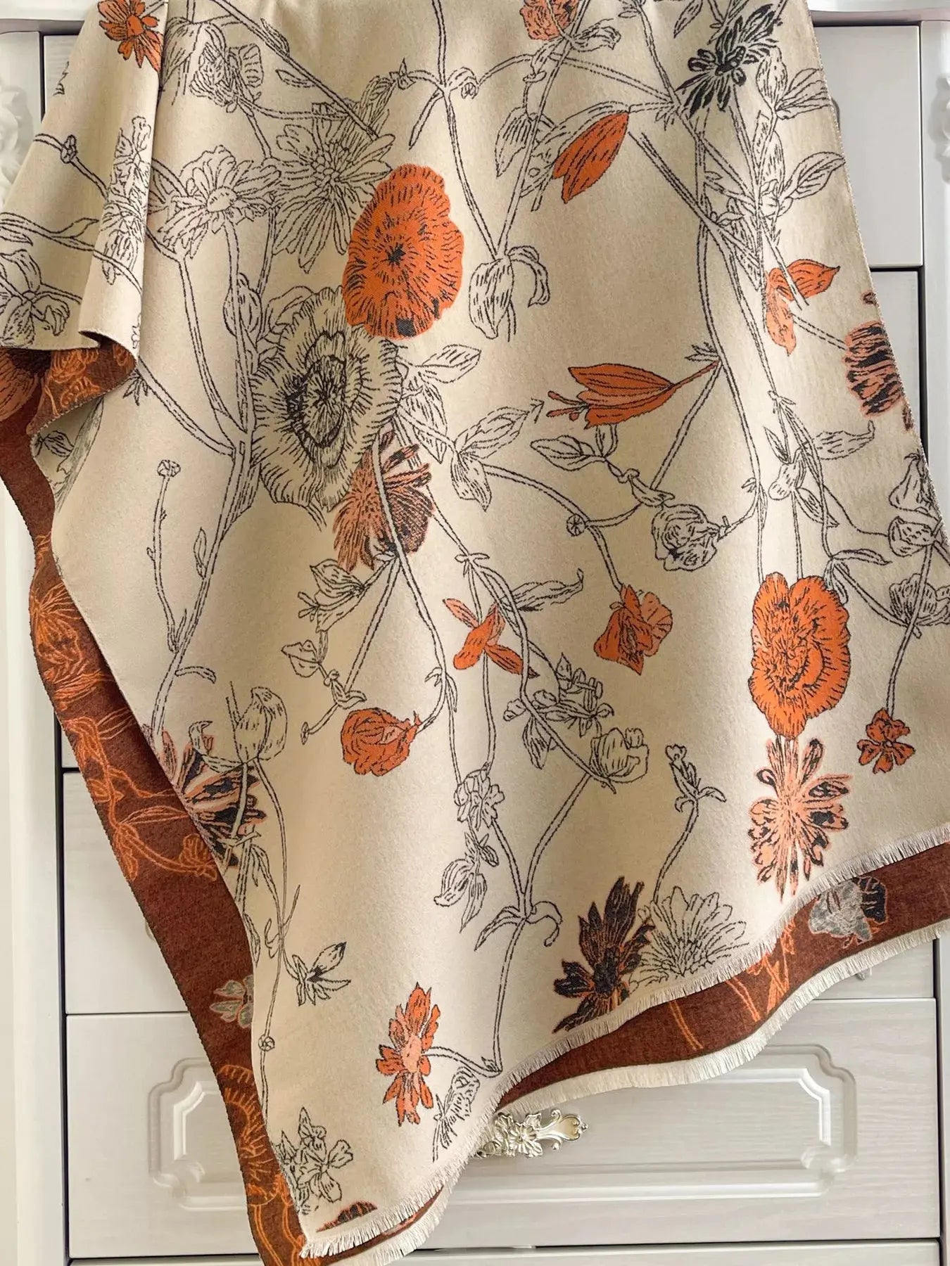 Floral Print Reversible Scarf Simply Love