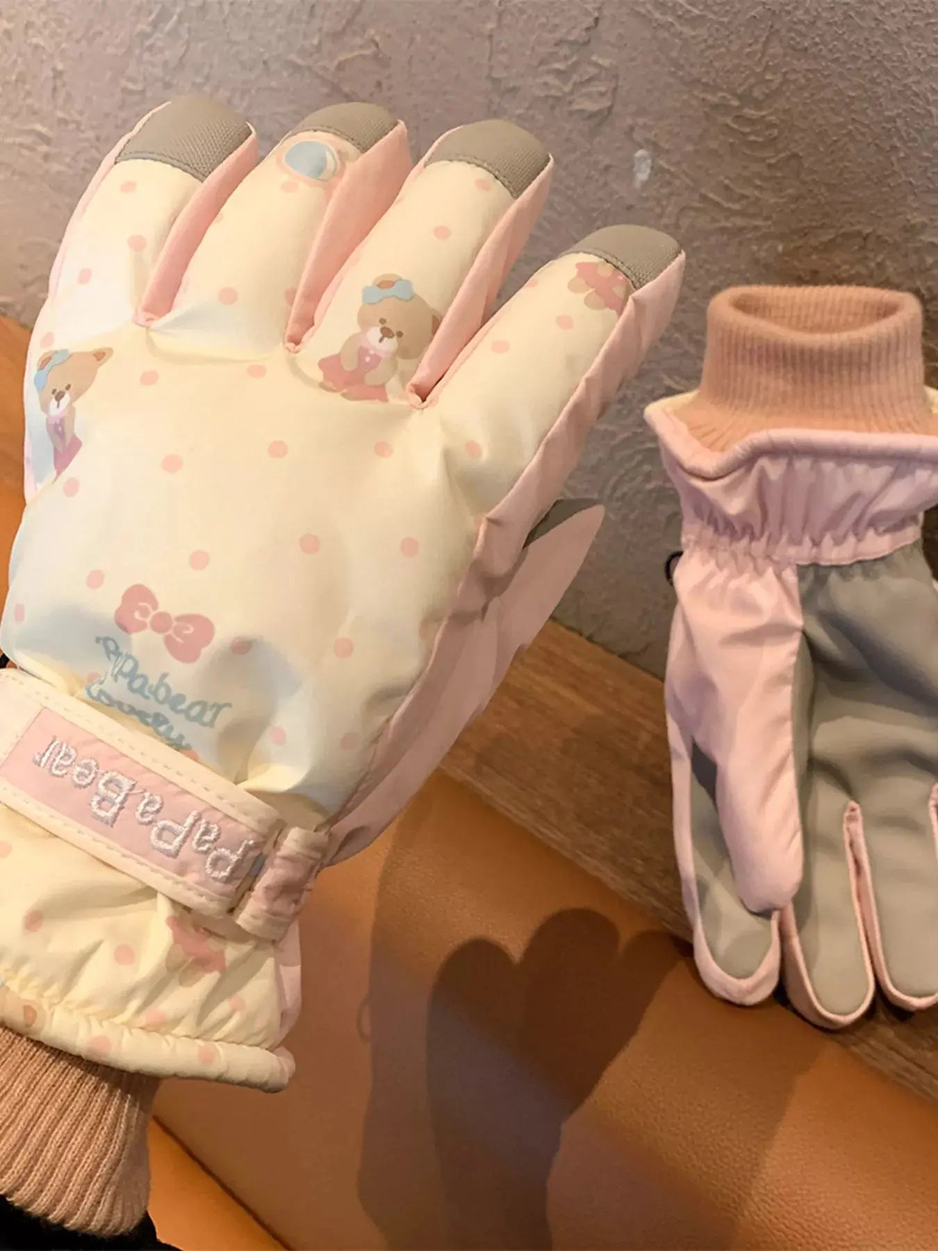 Bear Patterned Winter Gloves Simply Love