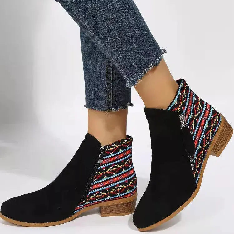 Point Toe Block Heels Boots Simply Love