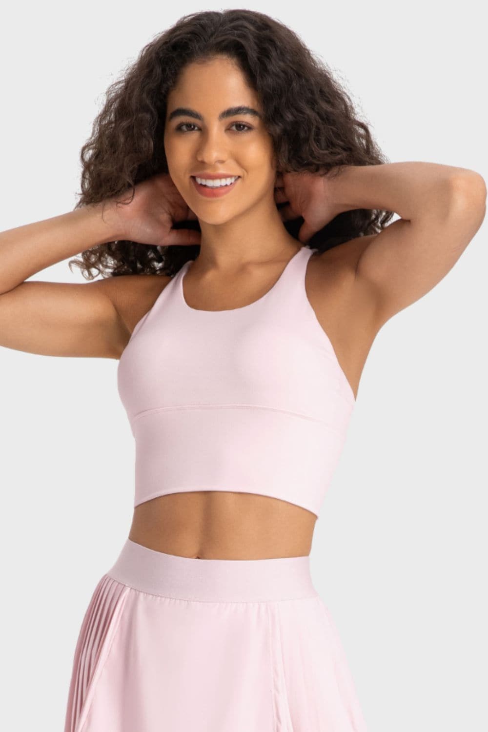 Crisscross Back Ladder Detail Sports Bra.