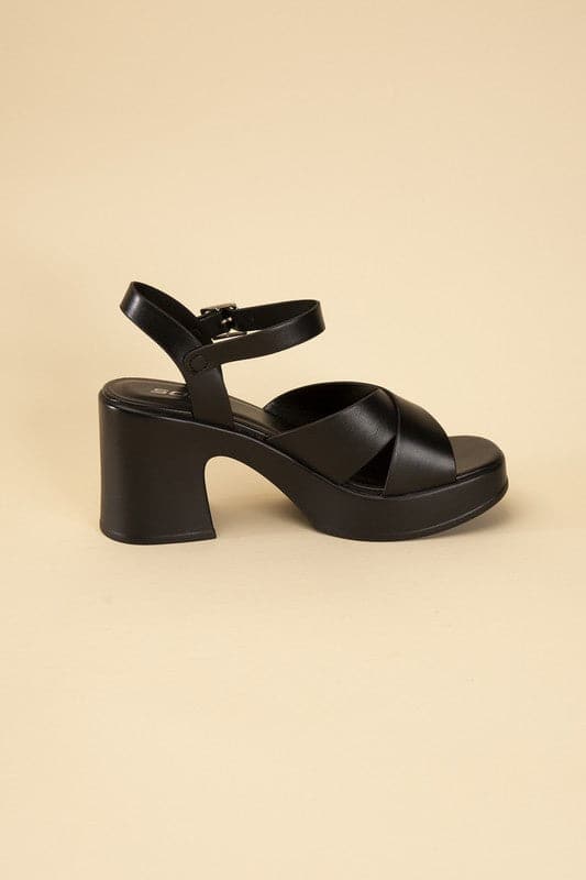 TOUCH-S Crisscross Sandal Heels.