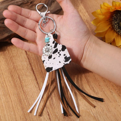 Turquoise Fringe Detail Key Chain.