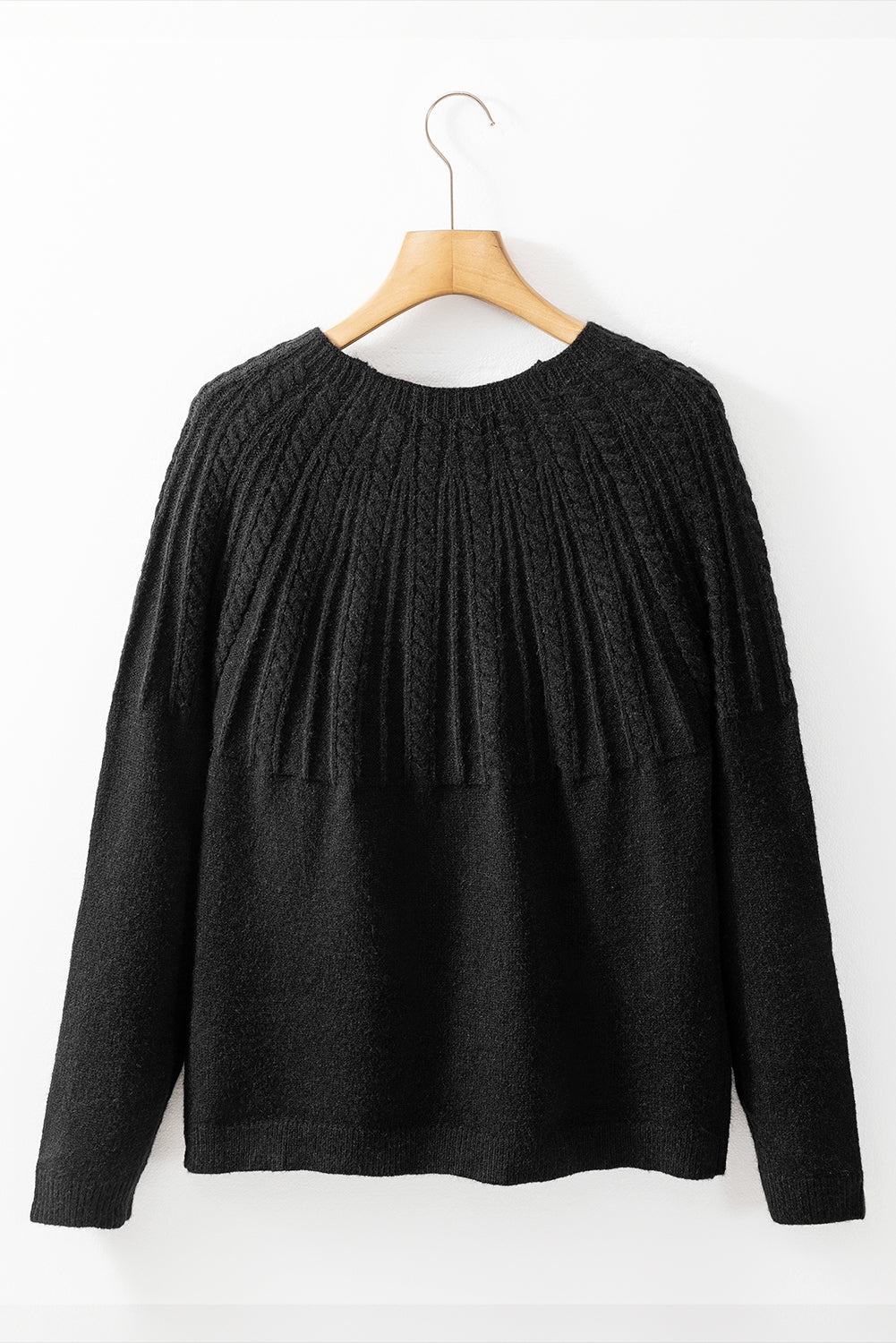 Black Solid Color Textured Detail Button Down Long Sleeve Sweater Cardigan Dear-Lover Dropshipping