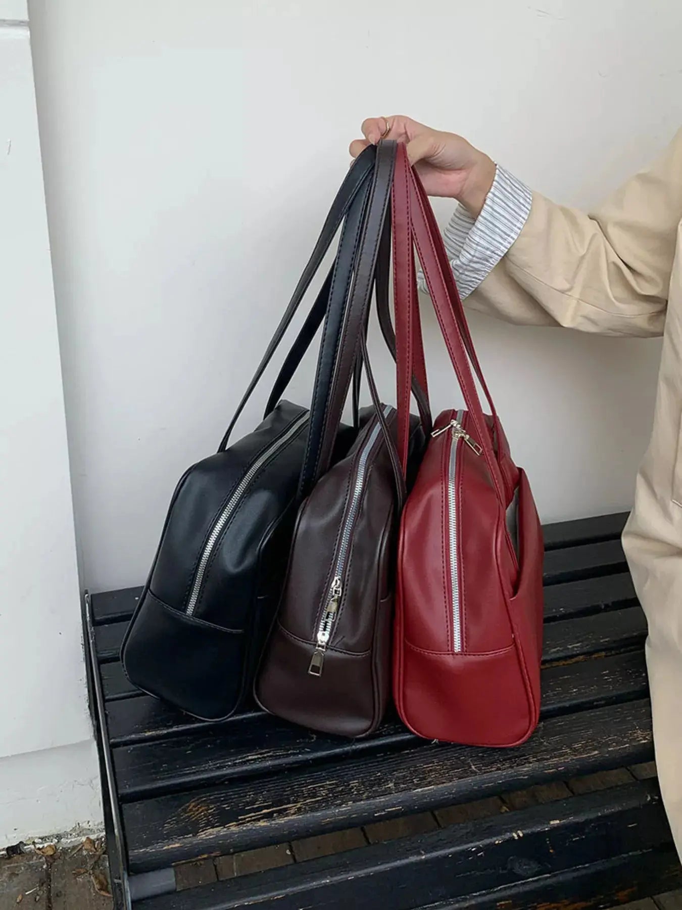 Classic Style Faux Leather Tote Bag Simply Love
