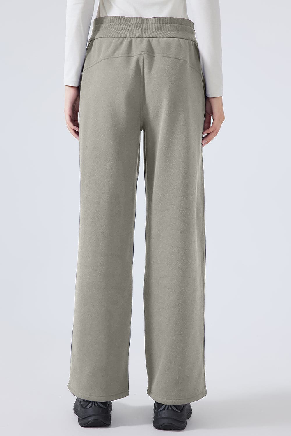 Chic drawstring wide-leg trousers