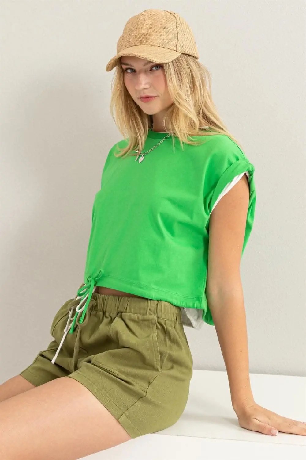 HYFVE Drawstring Hem Crop Top - Love Salve 
