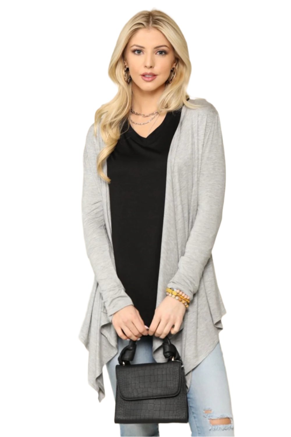 Celeste versatile open front knit cardigan