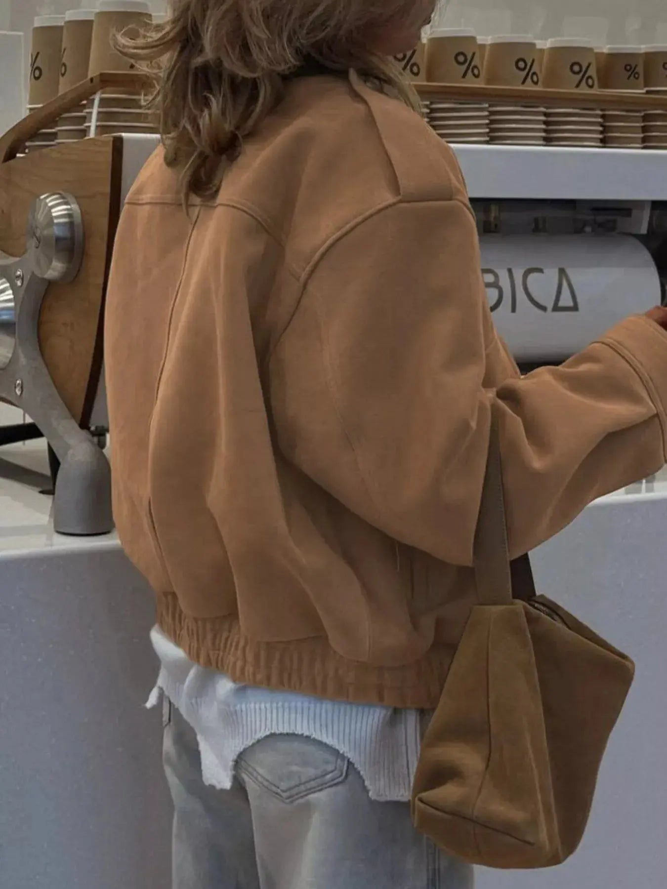 Zip Up Oversized Jacket Simply Love